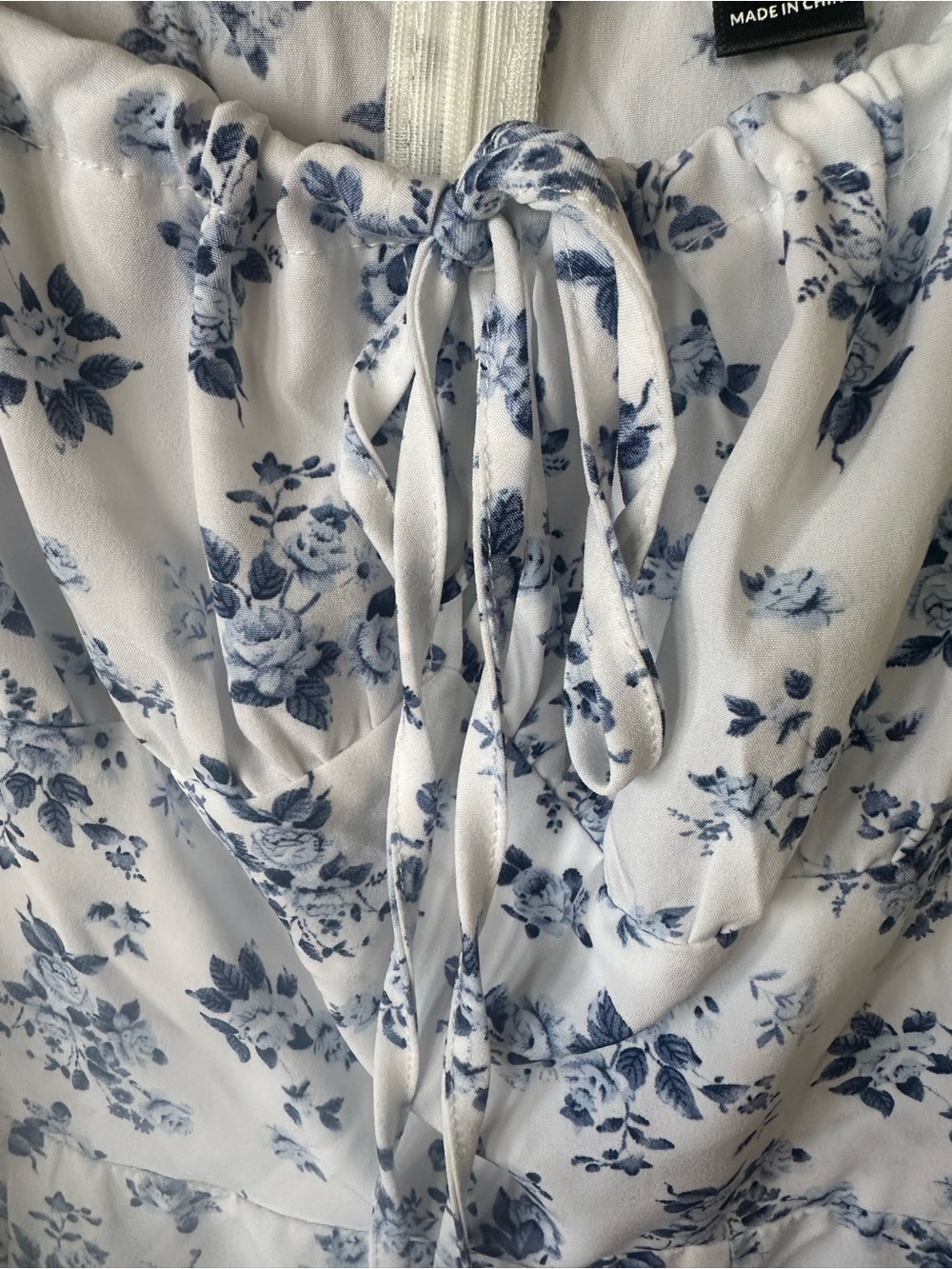 SHEIN Blue Floral Puff-Sleeve Midi Dress - size M - Picture 4 of 9